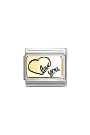 PLATES 18K Gold & Enamel Heart Love You