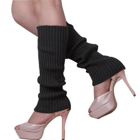 Damer Leg Warmers Enkle Farger Dans 80-tallet Fest Fancy Footless Sokk UK One Size db