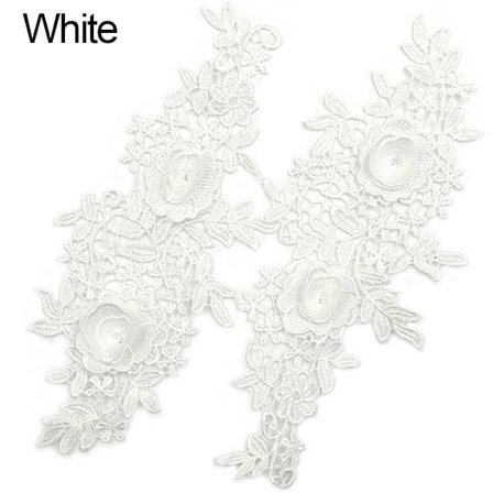 1 par broderilapper Sy patches på HVID