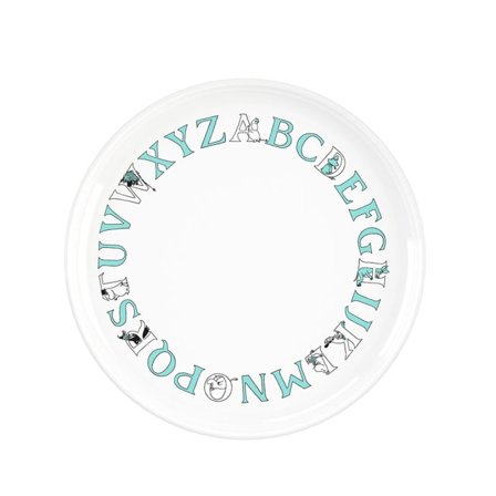 Rig-tig Mumin ABC tallrik Ø 20cm - turqouise Serveringstillbehör Blå