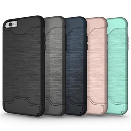 Iphone 6/6s - Armor Skal - Korthållare - Fler Färger Rosa