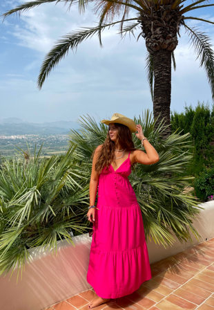 BUBBLEROOM-Strap Maxi Dress-L