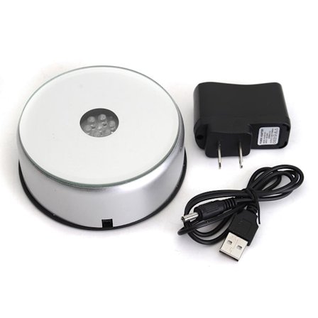 Valoalusta Kristallitaiteelle, 3D Monivärinen 4 LED Lamppu Alusta Pidike