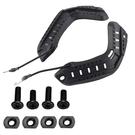 Taktiske militære stridshjelm sideskinner med festeskruer for snor, svart tilbehør