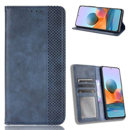 Bofink Vintage Xiaomi Redmi Note 10 Pro / Xiaomi Redmi Note 10 Pro Max nahkakotelo - Sininen