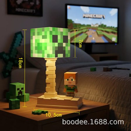 Element Byggkloss Lampa | Typ-C Uppladdningsbar LED Nattlampa**Creeper