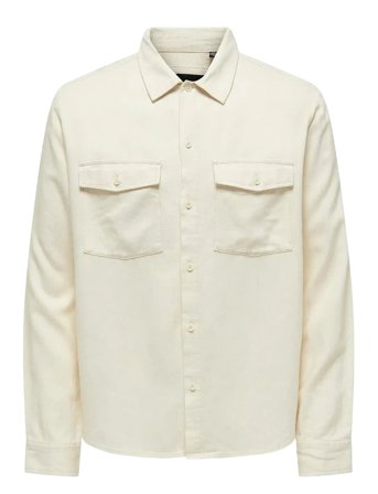 ONLY & SONS | Onskari Ls Shirt Visc Lin 0075 Cs | L