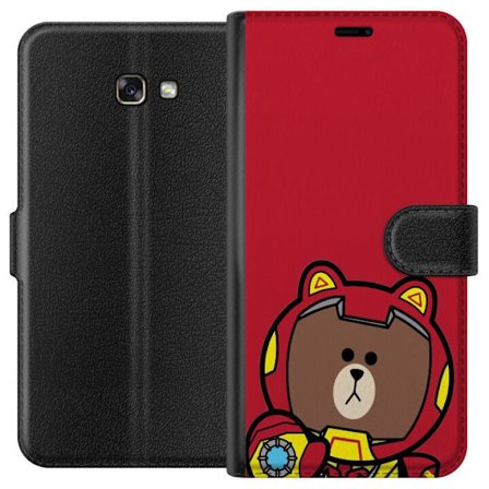 Yhteensopiva Lompakkokotelo Samsung Samsung Galaxy A3 (2017) Animoitu karhu supersankaripuvussa, joka on inspiroitu Iron Man -tyylistä, söpö hahmo
