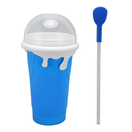 Jäädytetyt Smoothiet Muki Uudelleenkäytettävä Räjähdyssuojattu Pehmeä Silikoninen Jäädytetty Puristusmuki Smoothien Tekomuki Kaksikäyttöisellä 