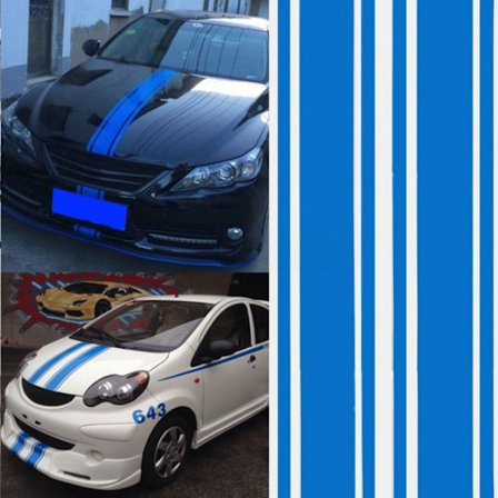 Bil Hood Stickers Bil Decal BLÅ