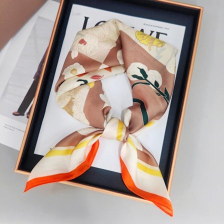 Mote Kvinner Firkantet Silke Føl Satin Liten Vintage Hår Tie