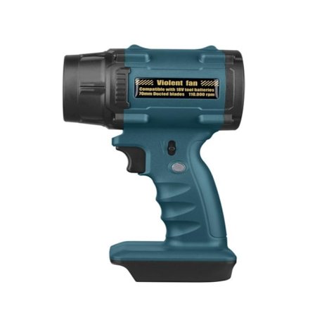 Turbo Jet Double-Blow V2.0, Elektrisk Trådløs Løvblåser 110000 RPM 320 km/t, Høyeffektsblåser - blå (Batterier ikke inkludert)