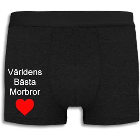 Boxershorts - Världens Bästa Morbror med rött hjärta
