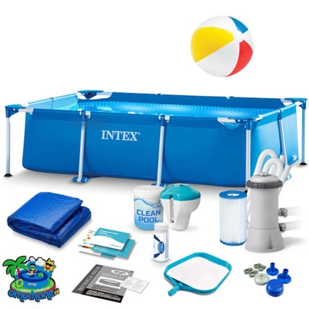 Ramme havepool 220 x 150 x 60 cm 15 i 1 INTEX 28270