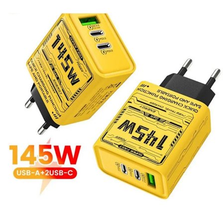 145W Ultrasnabb 3-Portars PD USB Väggadapter Laddare För iPhone Samsung Huawei