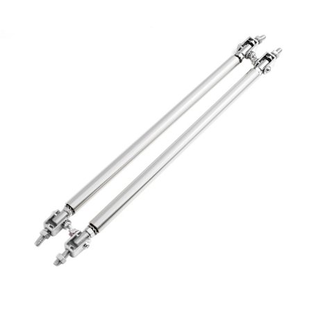 Bilens forreste kofangerstøtter, et par forreste kofangerlæbe-separatorstøtter - Sølv - Lg06-100 (én del)