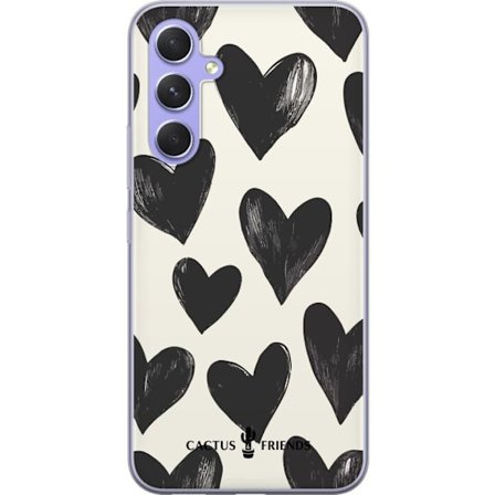 Kompatibel Mobilcover til Samsung Samsung Galaxy A54 Cactus and Friends - Bold Black Love Pattern