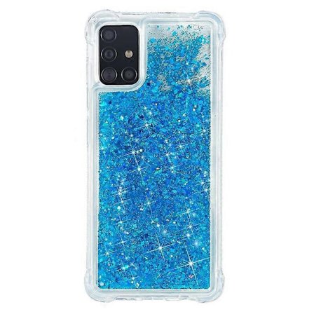 Pure Color Glitter Powder Quicksand TPU-deksel Kompatibelt for Samsung Galaxy A51 SM-A515