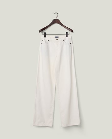 Lexington Keskivyötärölle ulottuvat suoralahkeiset farkut, valkoinen