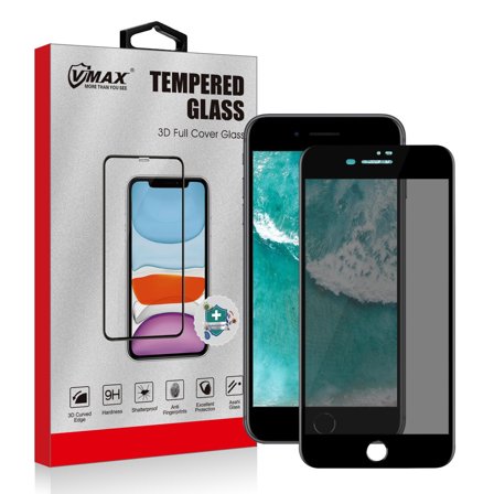 VMAX skjermbeskytter iPhone 7+/8+ - svart, herdet glass