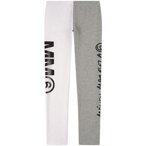 MM6 Maison Margiela White Branded Two-tone Leggings 6 Years - Bottoms - 6 years - White