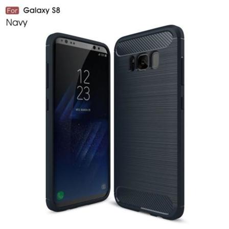 Skal I Kolfiber-look För Samsung Galaxy S8 - Mörkblå Dark Blue