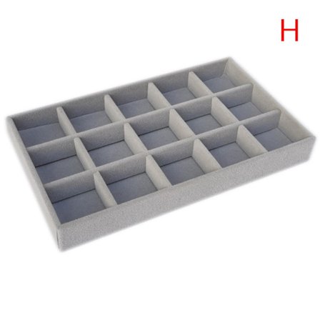 Sammet Box Smycken Förvaring Sammet Box Ring Örhängen Halsband C