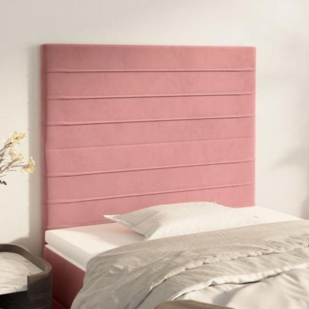 Vidaxl Huvudgavlar 2 St Rosa 100x5x78/88 Cm Sammet Rosa