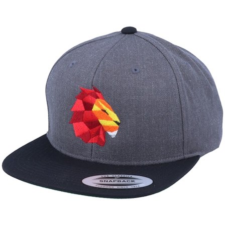 Origami - Grey snapback Czapka Z Daszkiem - Paper Lion Charcoal/Black Snapback @ Hatstore