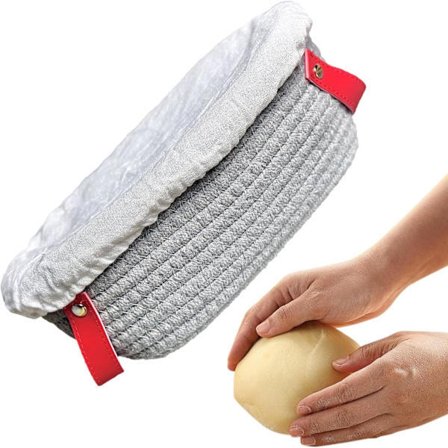 Brødkurver for å bake brød - Brødskål med fôr - Profesjonell gjenbrukbar kjøkkenbeholder (26*26*14cm)