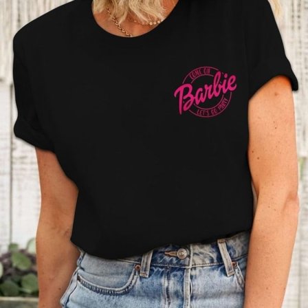 Barbie Painettu T-paita Naiselle Kesä Toppi T-paita GH1014-P XL