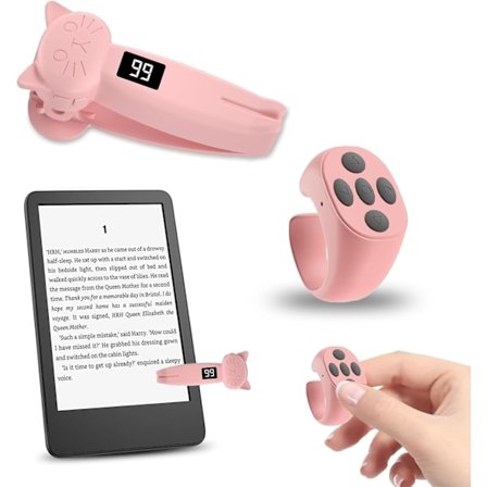 Sideturner med RF-fjernkontroll, Tiktok-ring, E-boklesertilbehør, kompatibel med Kindle, Kindle Paperwhite