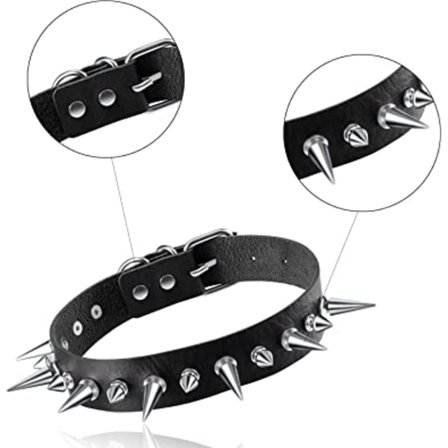 1 kpl Naisten Miesten Cool Punk Choker Gootti Goth Piikki Sydämen Muotoinen B