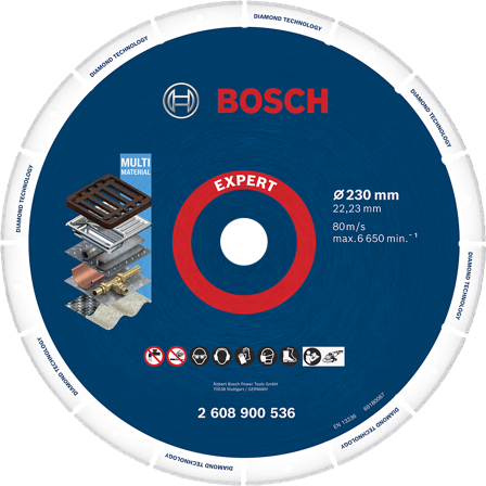 Bosch Expert Diamond Metal Wheel Diamatkappeskive 230 x 22,23 mm, Maskintilbehør & forbruk