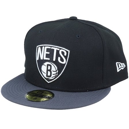 New Era - NBA Zwart fitted Cap - Brooklyn Nets 59Fifty Basic Black Fitted @ Hatstore
