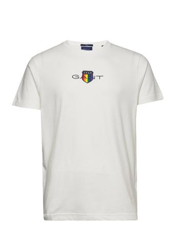 D.1 Gant Pride Ss T-Shirt T-shirts Short-sleeved Valkoinen GANT