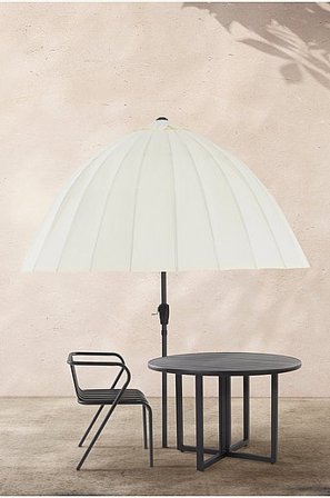 Jotex - Parasol ø 200 Cm Wit Wit - SKYROS - Koop Parasols bij Jotex