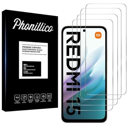 Hærdet Glas til Xiaomi Redmi 15 [Pakke 4] Skærmbeskyttelsesfilm Phonillico
