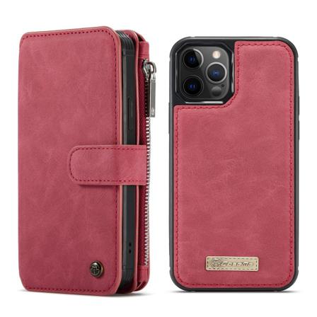 Caseme Läderfodral Med Magnetskal, Iphone 12 Pro Max, Röd Röd