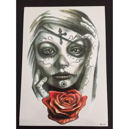 Tillfällig Tatuering 21 X 15cm - Demonic Girl