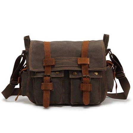 Herr Canvas En Axelväska Crossbody Väska Herr Casual Väska Herr Väska Grön