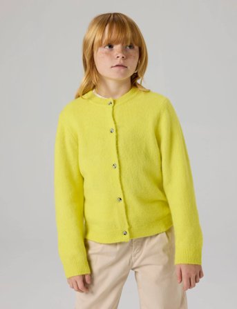 name it Nkftika Ls Knit Card - Yellow - 146-152