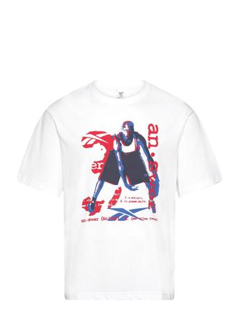 Bb Iverson Graphic T T-shirts Short-sleeved Hvit Reebok Classics*Betinget Tilbud
