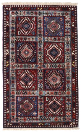 Yalameh Rug Oriental Dark Pink/Dark Red (Wool, Persia)