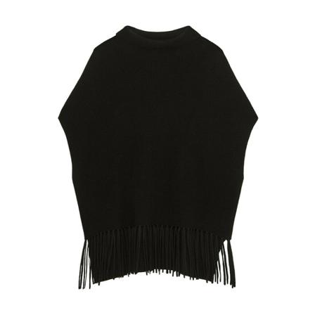 Patrizia Pepe, Poncho Zwart, Dames, Maat:ONE Size