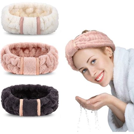 Headb&s - Sæt med 3 - Strækbare - Ansigts Headb&s - Makeup Headb&s - Kosmetik Headb& - Spa Headb&