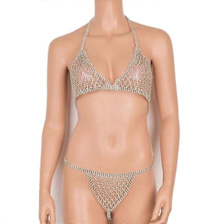 Upea strassivyötäröketju, naisten bikiniketju