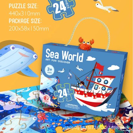 24/48 st Roliga oregelbundna pussel för barn Förskola Pojkar Flickor Tidig utbildning Söta tecknade djur Pussel Leksaksgåvor