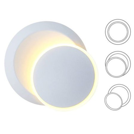Vägglampa 360 graders roterande modern LED-lampa för vit