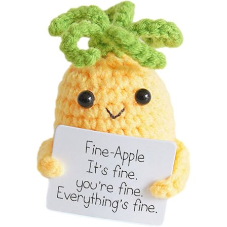 Docka , stämningsuppmuntrande stickfigurer, bärbara, bordsdekorationer för soffbord, matbord, instrumentbräda